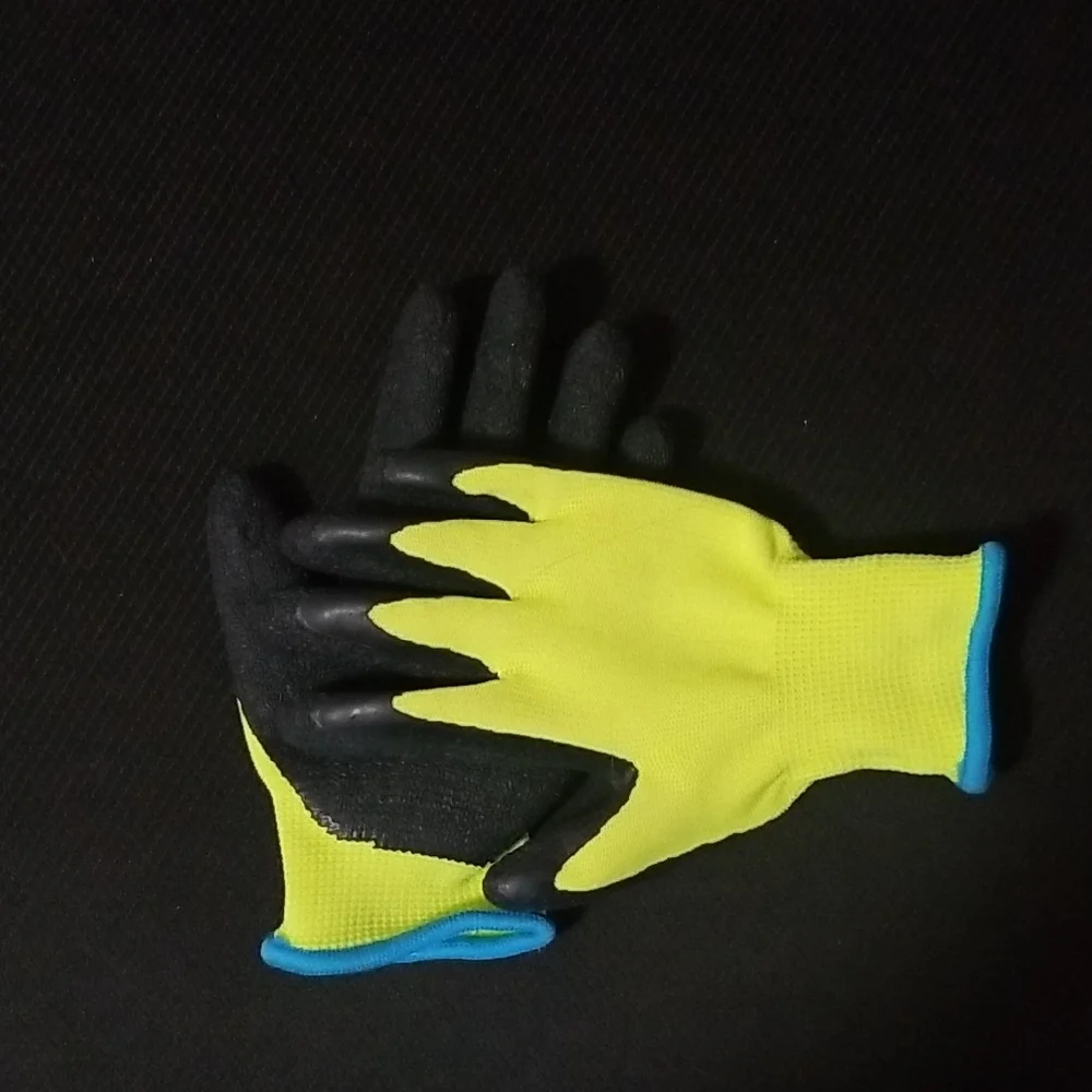 Kids Yellow & Black Outdoor Work Gloves